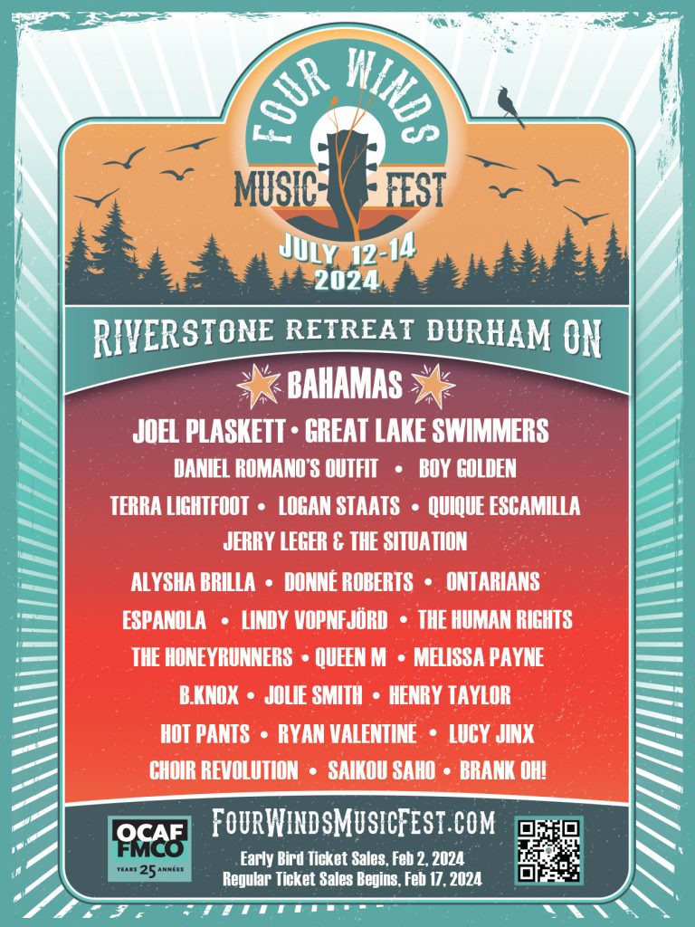 Ontario's FOUR WINDS MUSIC FEST announces 2024 line-up