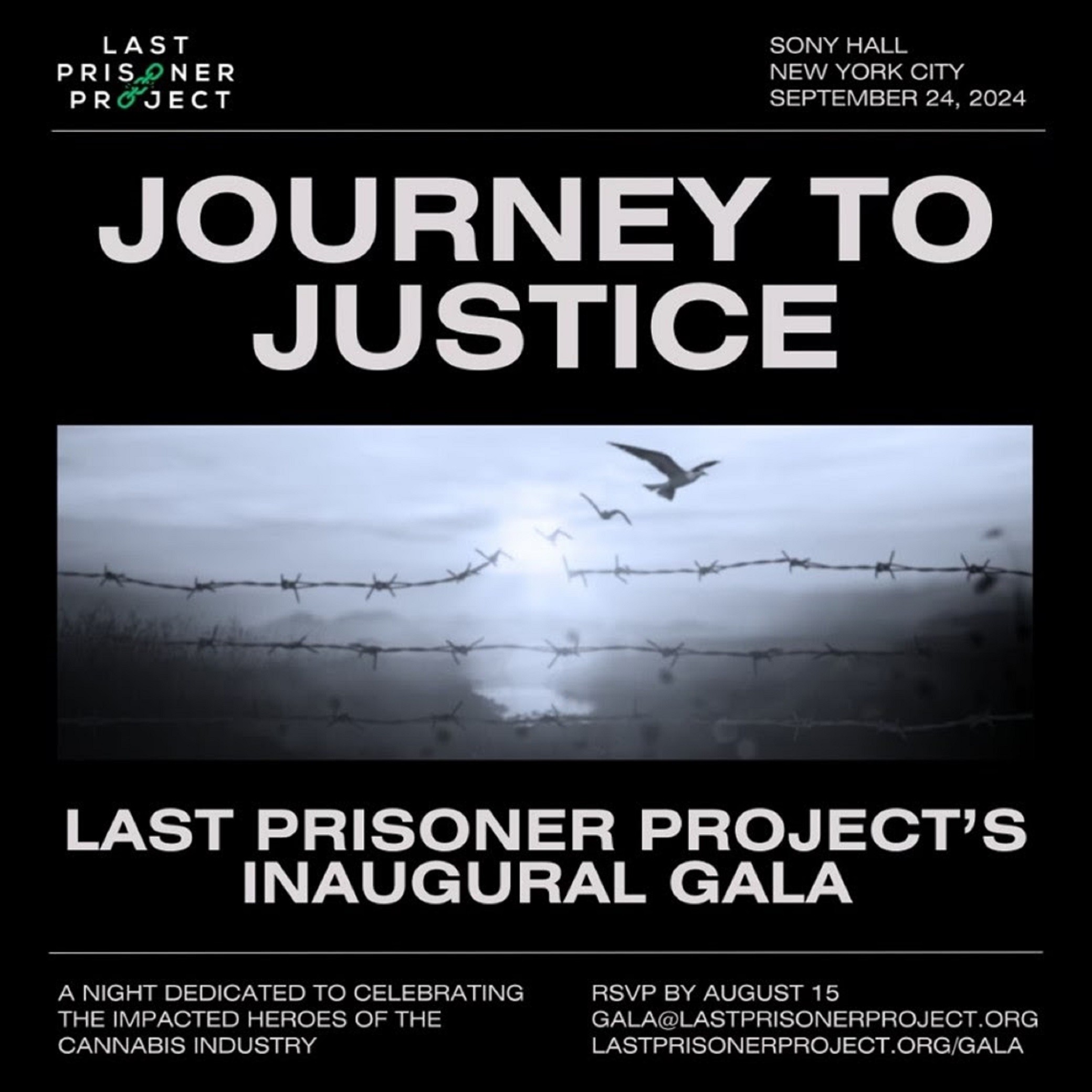 Last Prisoner Project Announces Inaugural Journey To Justice Gala Sept 24 in New York City
