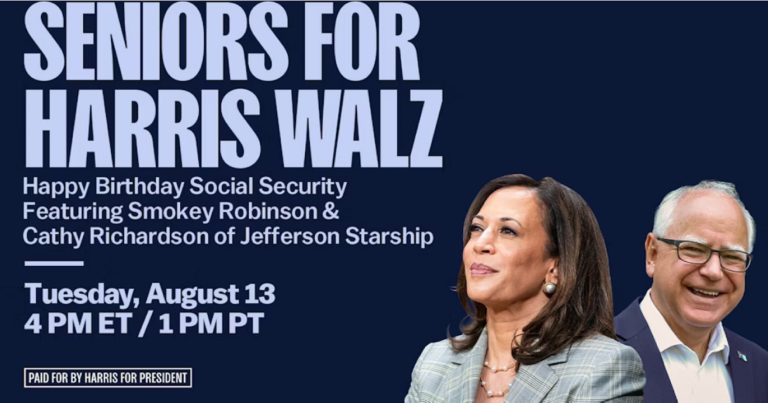 Seniors for Harris-Walz Say Happy Birthday Social Security: A Musical Tribute