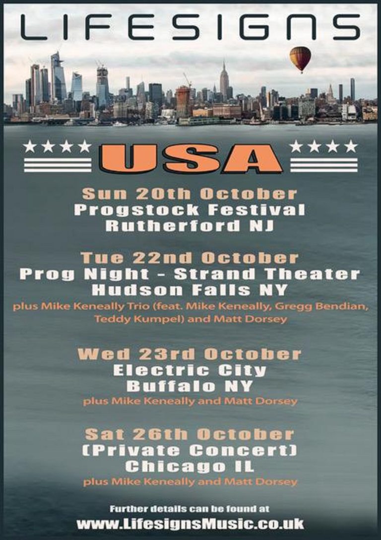 Lifesigns to Embark on US Tour following ProgStock Festival in October 2024
