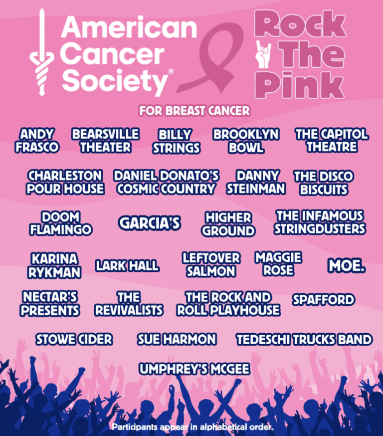 Billy Strings, Tedeschi Trucks Band, moe., and More Join American Cancer Society’s ‘Rock The Pink’ for Breast Cancer Research