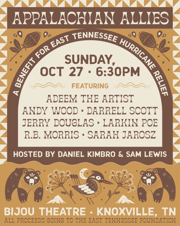 Appalachian Allies Announces Benefit Concert for East Tennessee Hurricane Relief