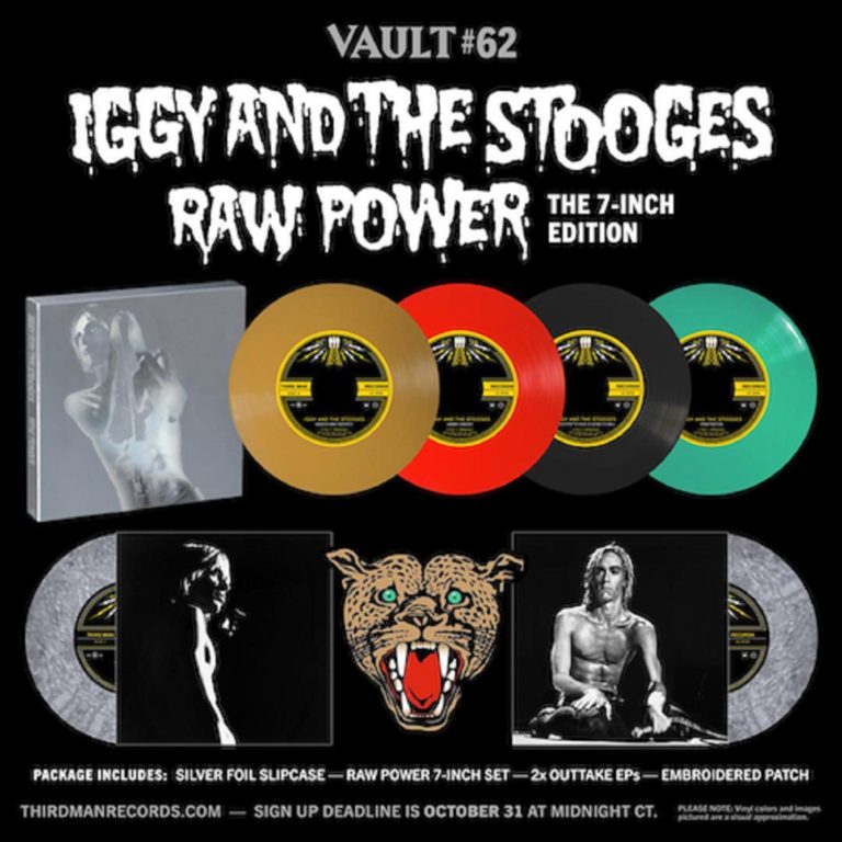 Third Man Records announces Vault Pkg. #62: Iggy And The Stooges’ "Raw Power – The 7-Inch Edition"