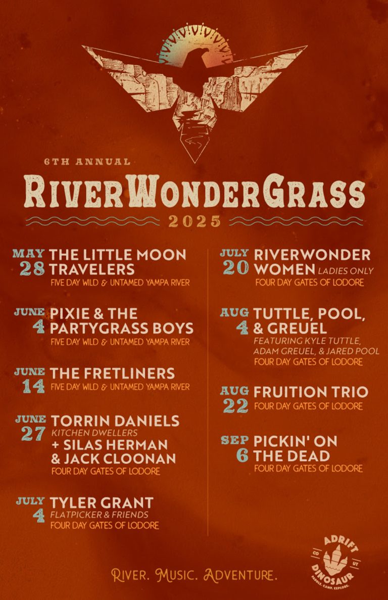 ADRIFT DINOSAUR ANNOUNCES 6TH ANNUAL RIVERWONDERGRASS 2025 DATES AND LINEUP
