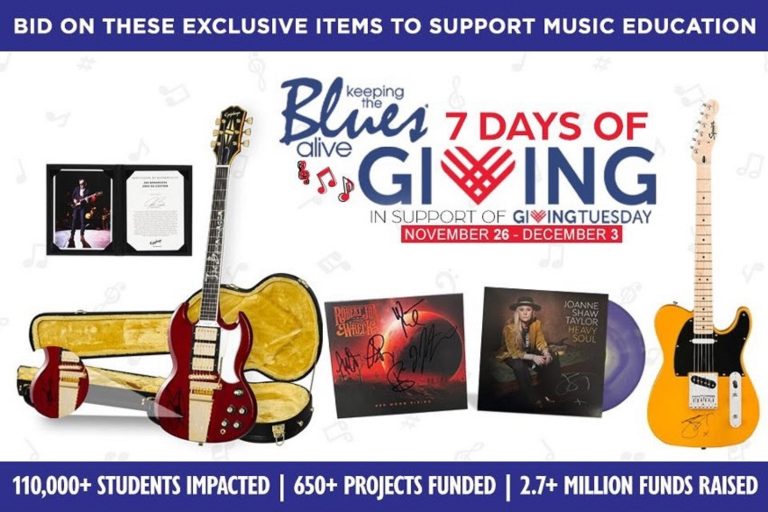 Joe Bonamassa’s Keeping the Blues Alive Foundation Launches 3rd Annual “7 Days of Giving” Auction