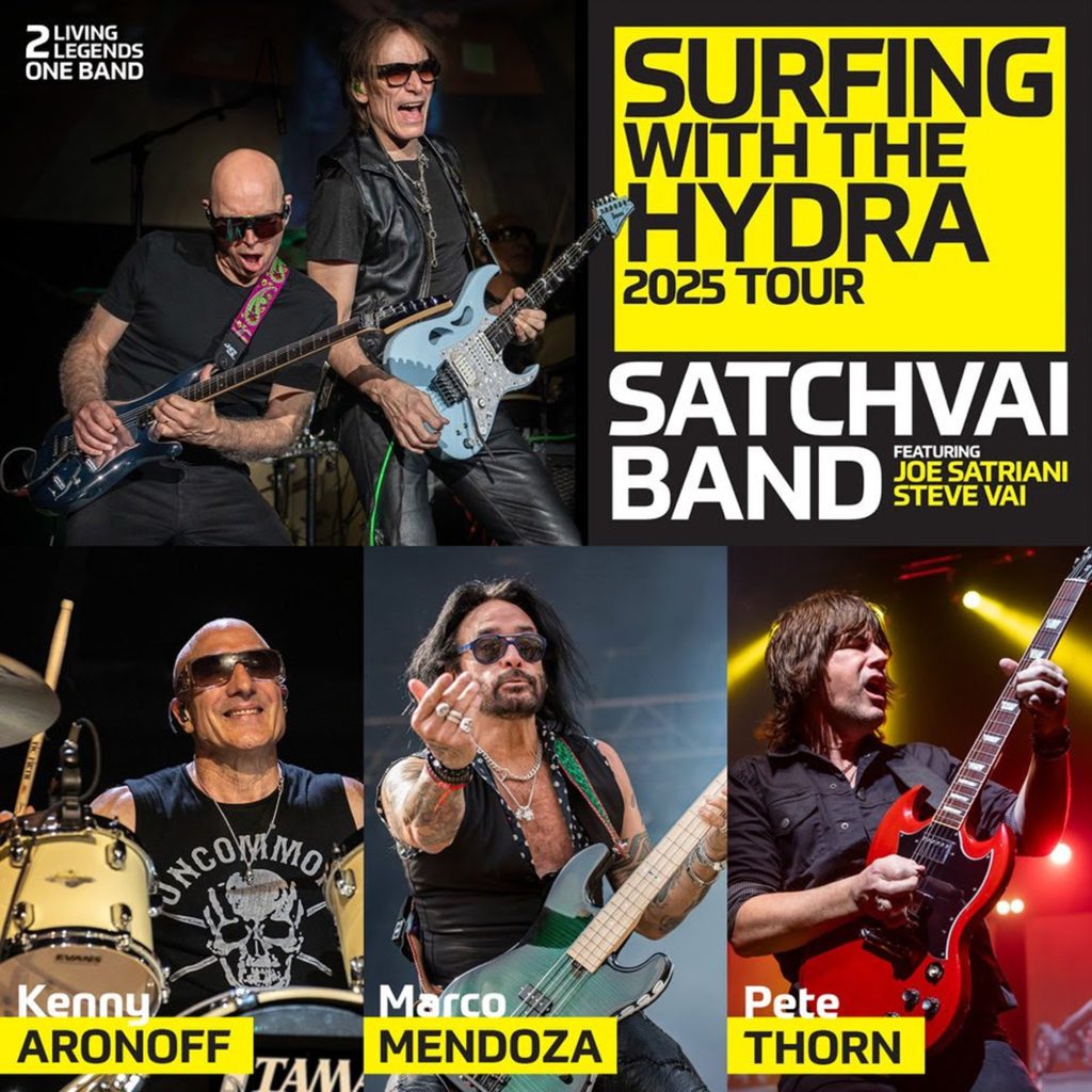 SATCHVAI Band Announced – Kenny Aronoff, Marco Mendoza & Pete Thorn to Join Joe Satriani & Steve Vai this Summer in Europe