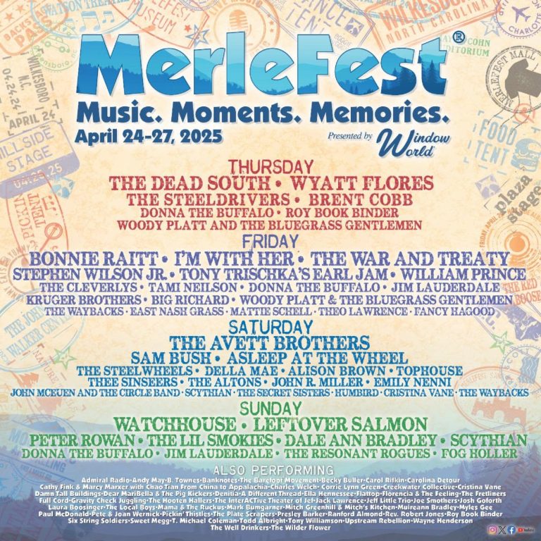 MerleFest Shares Finalists for the 10th Annual Band Competition, Adds Carolina Detour, Wilder Flower, and more to 2025 Lineup
