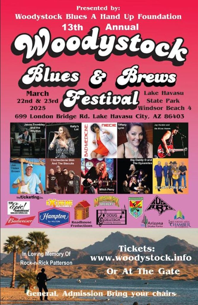13th Annual Woodystock Blues & Brews Festival Returns to Beautiful Lake Havasu City for Its Third Consecutive Year