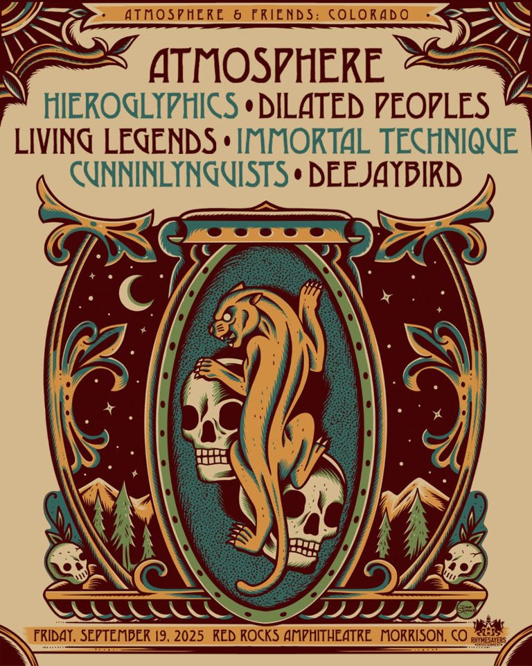 Atmosphere Announces “Atmosphere & Friends” Headlining Show at Red Rocks on Friday, September 19
