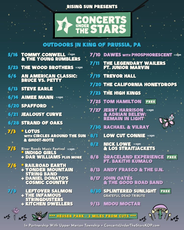 CONCERTS UNDER THE STARS SERIES UNVEILS ADDITIONAL SHOWS FOR SUMMER 2025 SEASON INCLUDING JERRY HARRISON + ADRIAN BELEW, MDOU MOCTAR, JOHN OATES, AND MORE