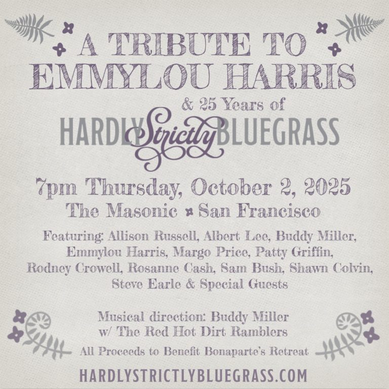 Hardly Strictly Bluegrass Kicks Off 25th Anniversary with “A Tribute to Emmylou Harris"