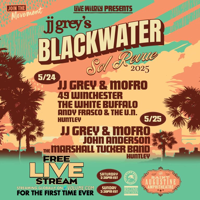 JJ GREY & MOFRO'S BLACKWATER SOL REVUE TO BE LIVESTREAMED GLOBALLY