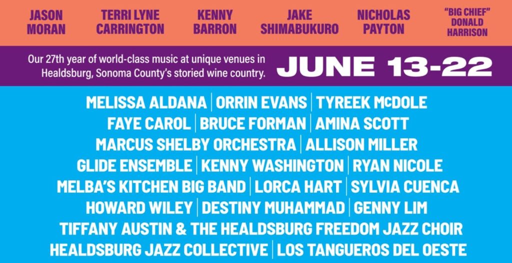 27th Annual Healdsburg Jazz Festival Returns With Stellar Lineup Of Jazz Stars