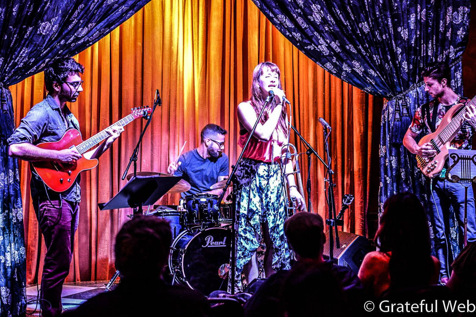Natalie Cressman and her band in Denver, Colorado