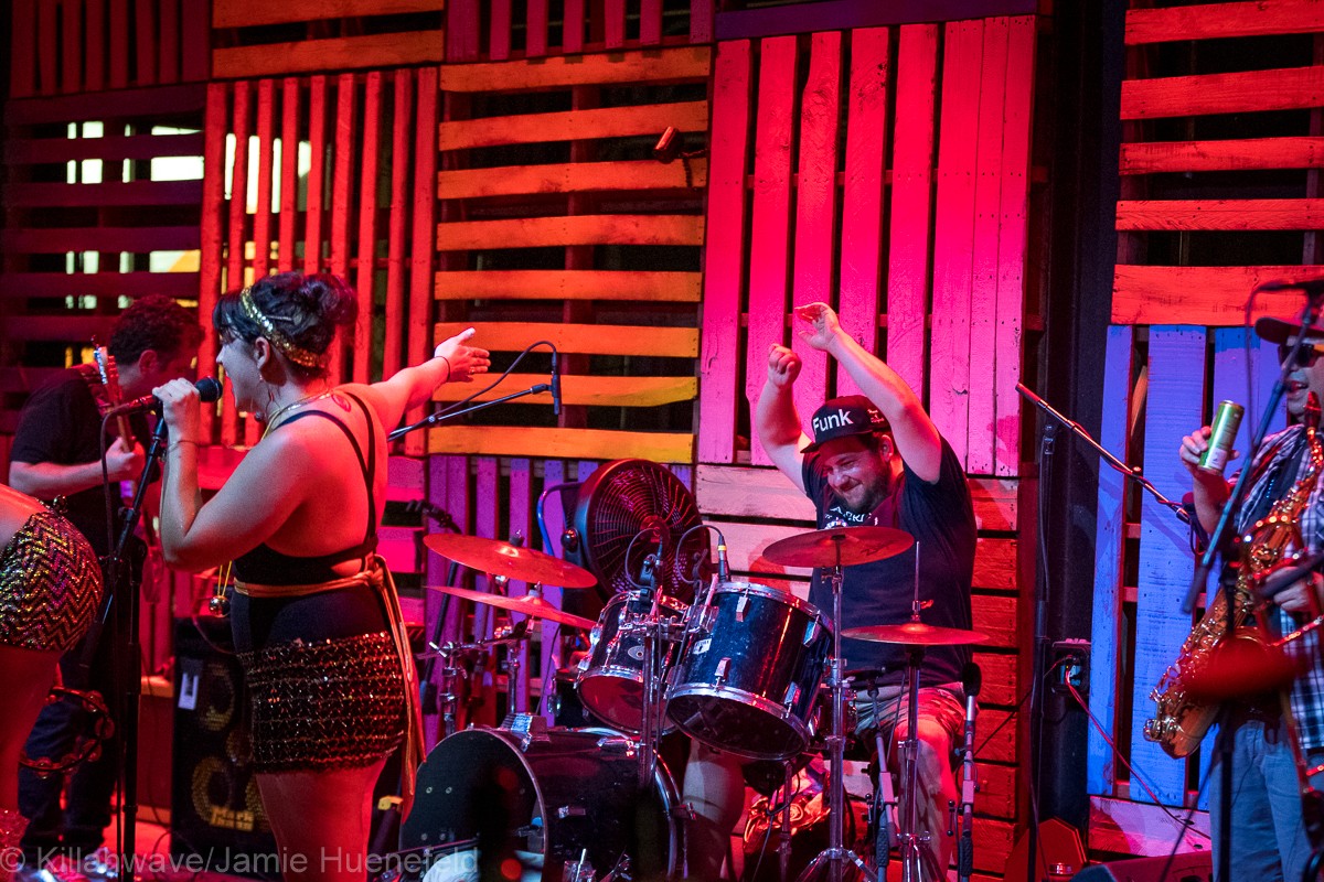 Vocalist Jae Miles recognizes Drummer Oliver Burkat | We Thee Funk