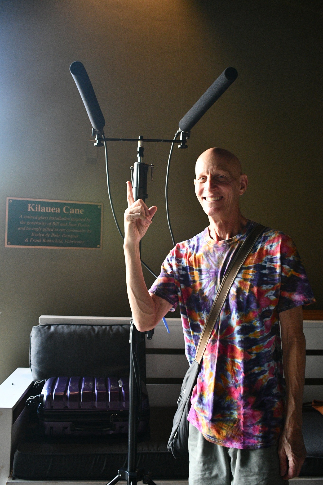 Taper-Jay with his 6 microphone matrix and live music archive