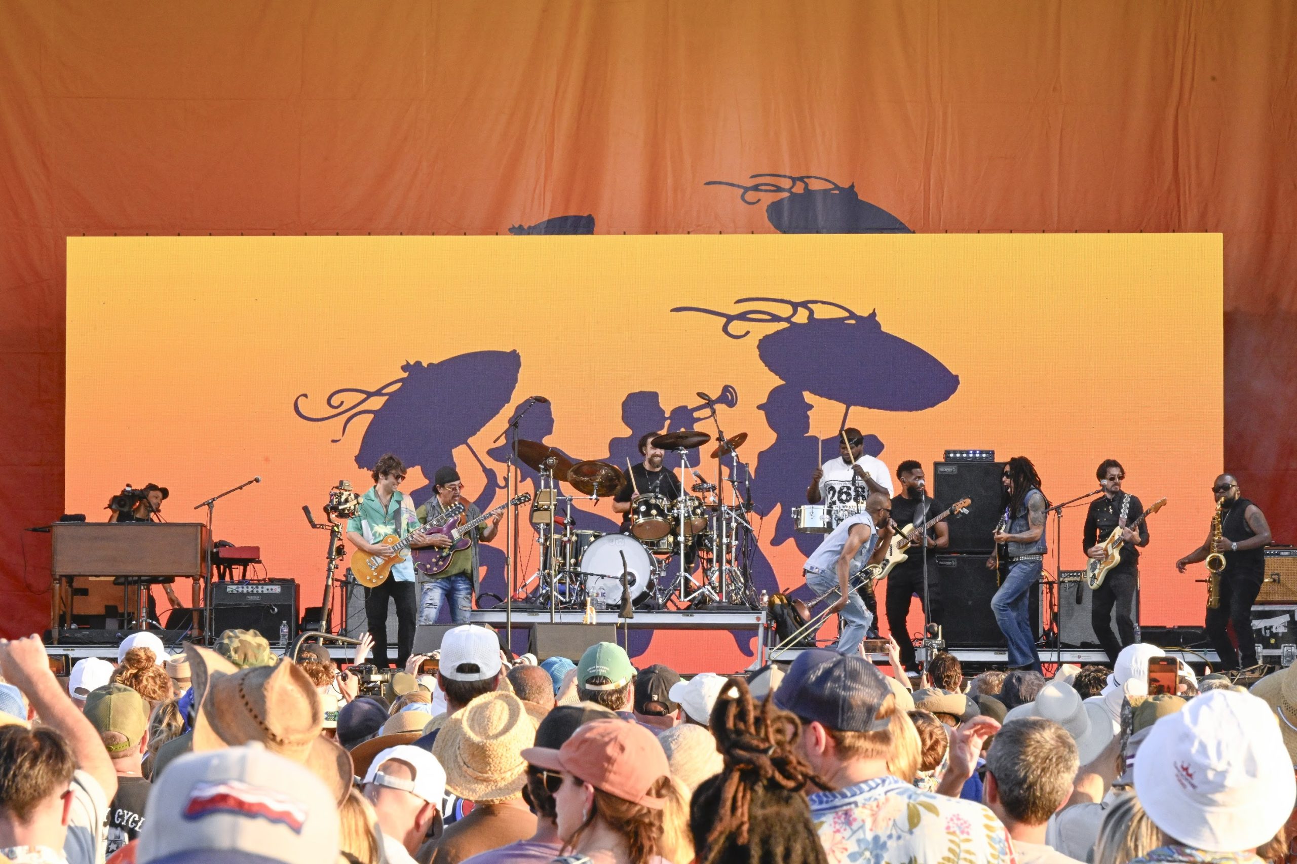 Trombone Shorty with Lenny Kravitz - photo by Astrida Valigorsky