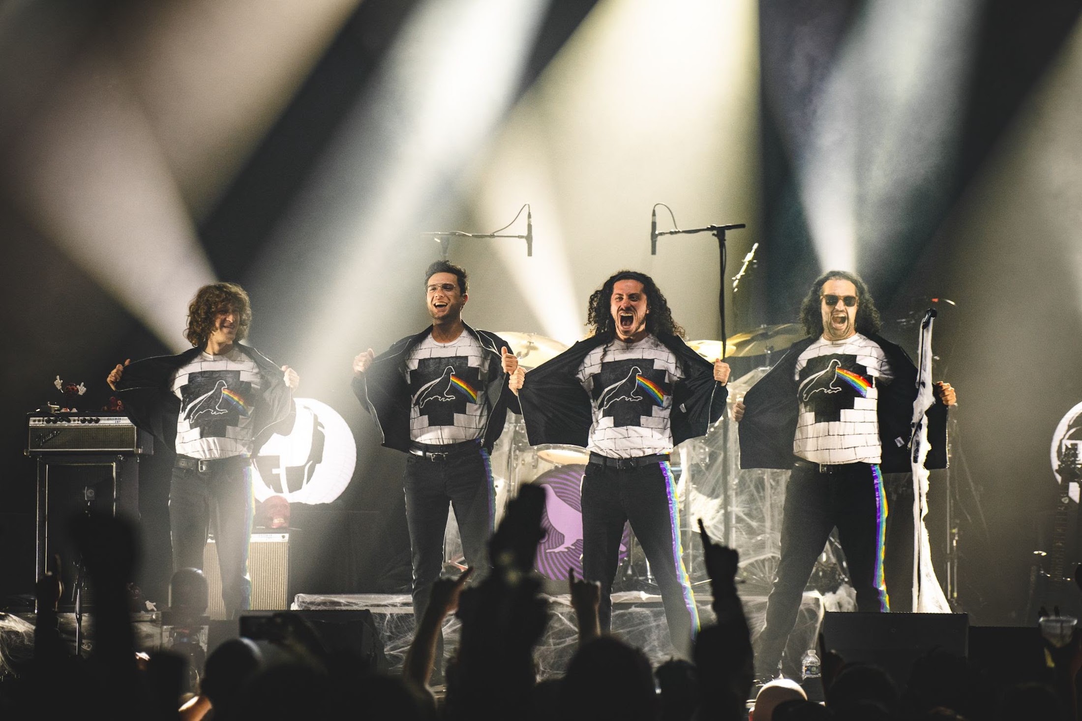 Pigeons Playing Ping Pong (L-R): Jeremy Schon (Guitar), Alex Petropulos (Drums) &ldquo;Scrambled Greg&rdquo; Ormont (Guitar, Vocals), Ben Carrey (Bass). Photo: Kendall McCargo 