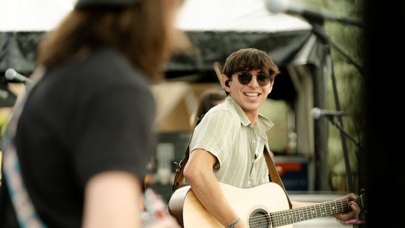 Wyatt Flores kicking off the inaugural In the Pines concert event in Historic Downtown Bristol, Tenn.-Va. &copy; Birthplace of Country Music, photographer: Stephanie Nardi