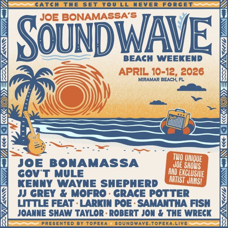 Joe Bonamassa and Topeka Announce Sound Wave Beach Weekend: An Unforgettable Three-Day Immersive Music Experience
