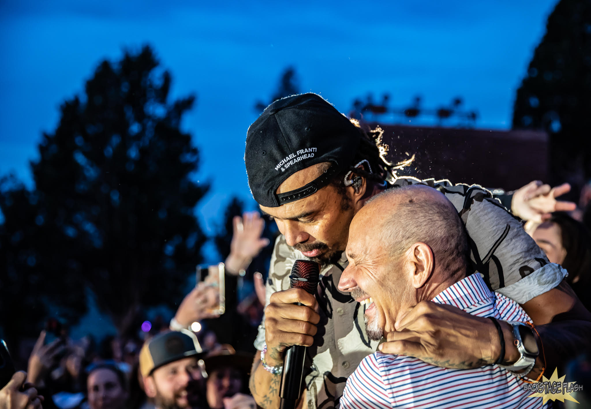 Michael Franti and fan | Red Rocks Amphitheatre