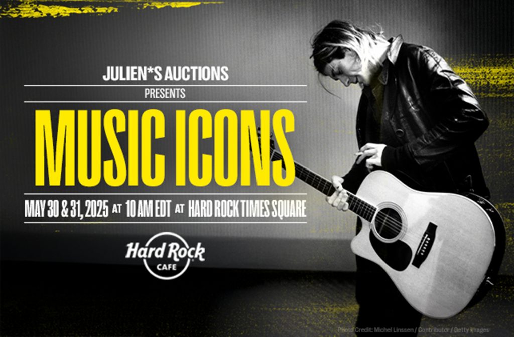 Julien’s Auctions MUSIC ICONS Ft. 700 Pieces Of Music History From Kurt Cobain, Bob Dylan, David Bowie, Dolly Parton And More