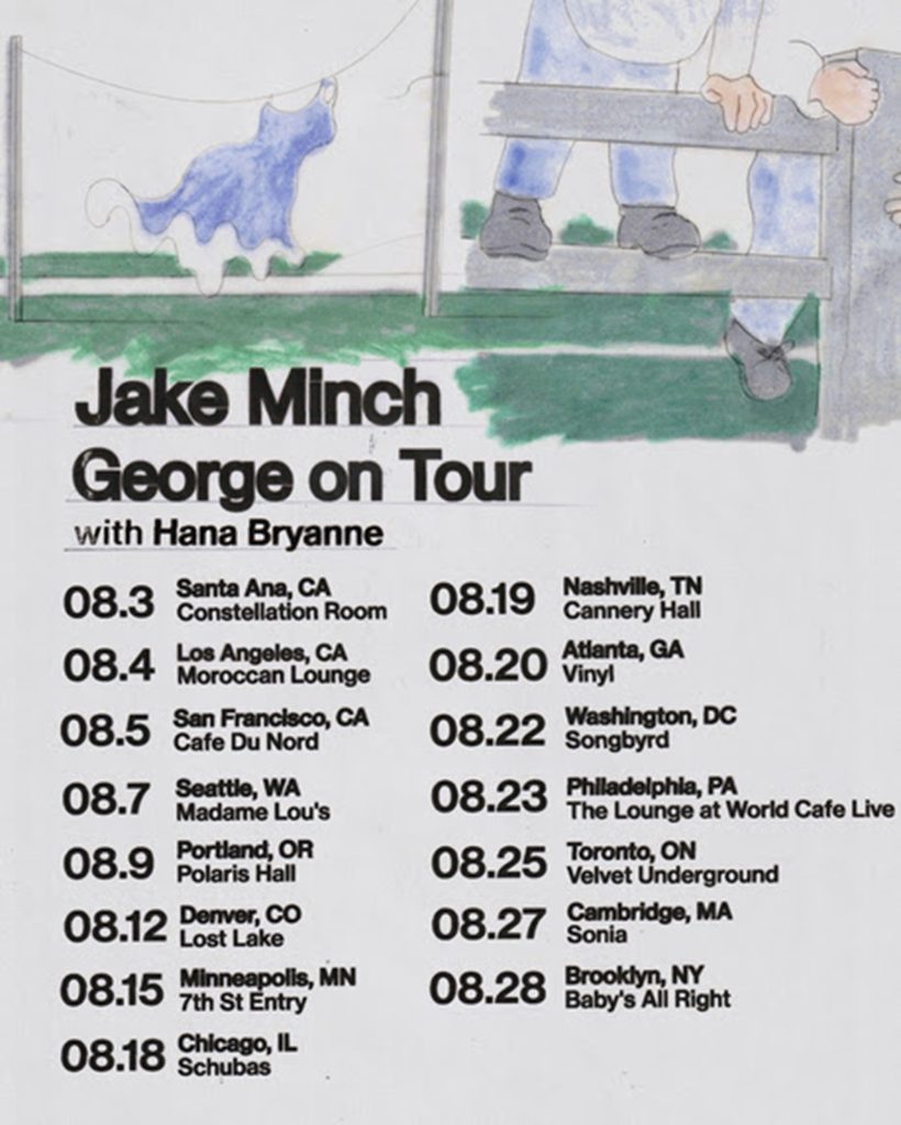 Rising artist Jake Minch confirms North American headline tour, debut album "George" out 7/11