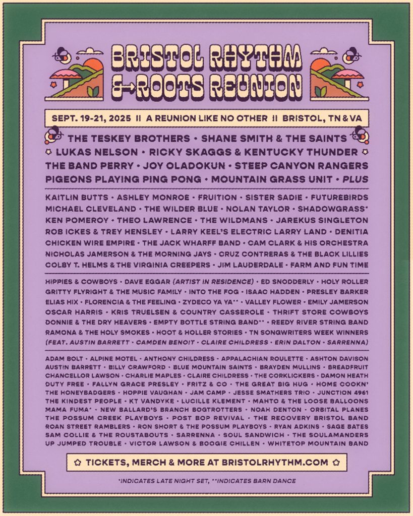 Bristol Rhythm & Roots Reunion Begins 100-Day Countdown to September Celebration