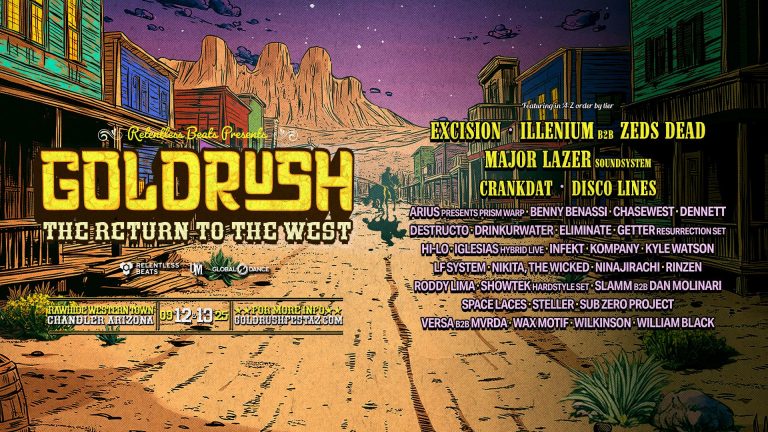 RELENTLESS BEATS PRESENTS GOLDRLESSH: THE RETURN TO THE WEST ANNOUNCES 24 KARAT LINEUP, AS FESTIVAL HEADS BACK TO RAWHIDE WESTERN TOWN, SEPTEMBER 12 & 13, 2025