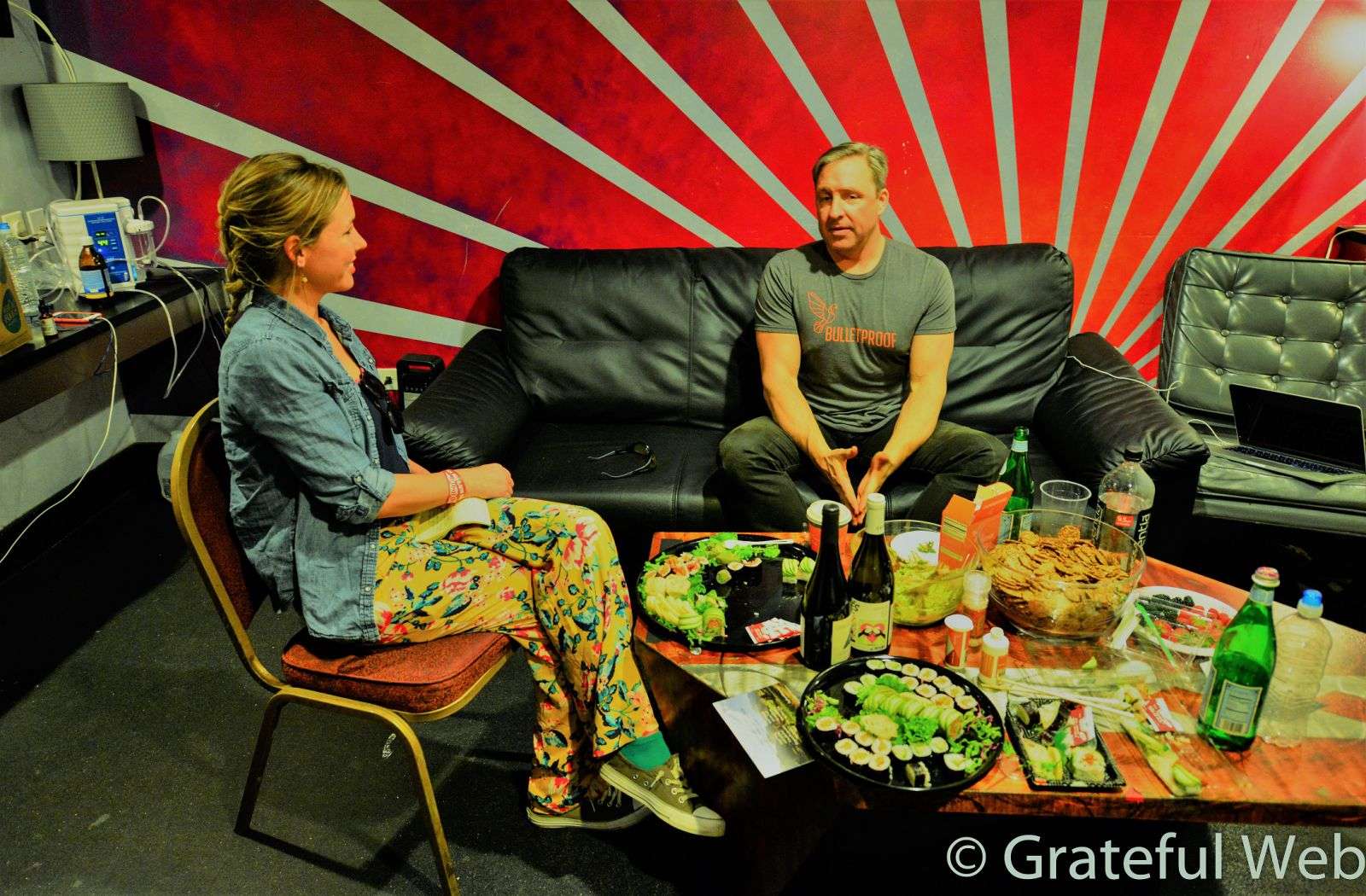 chatting with Dave @ the Gothic Theatre