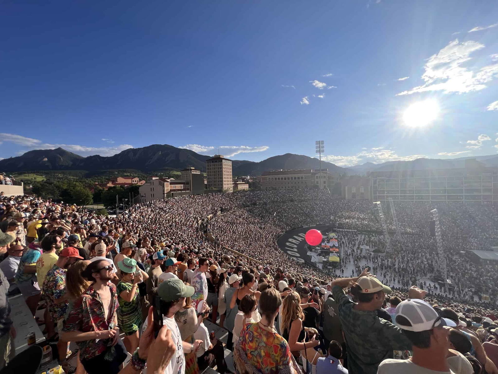View of the Flatirons in Boulder
