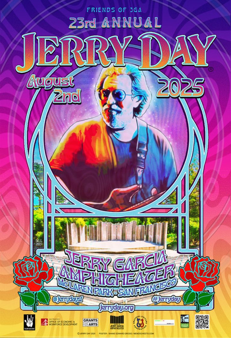 Kicking off a weekend of events celebrating Jerry and The Grateful Dead Jerry Garcia Commemorative Street Sign Ceremony