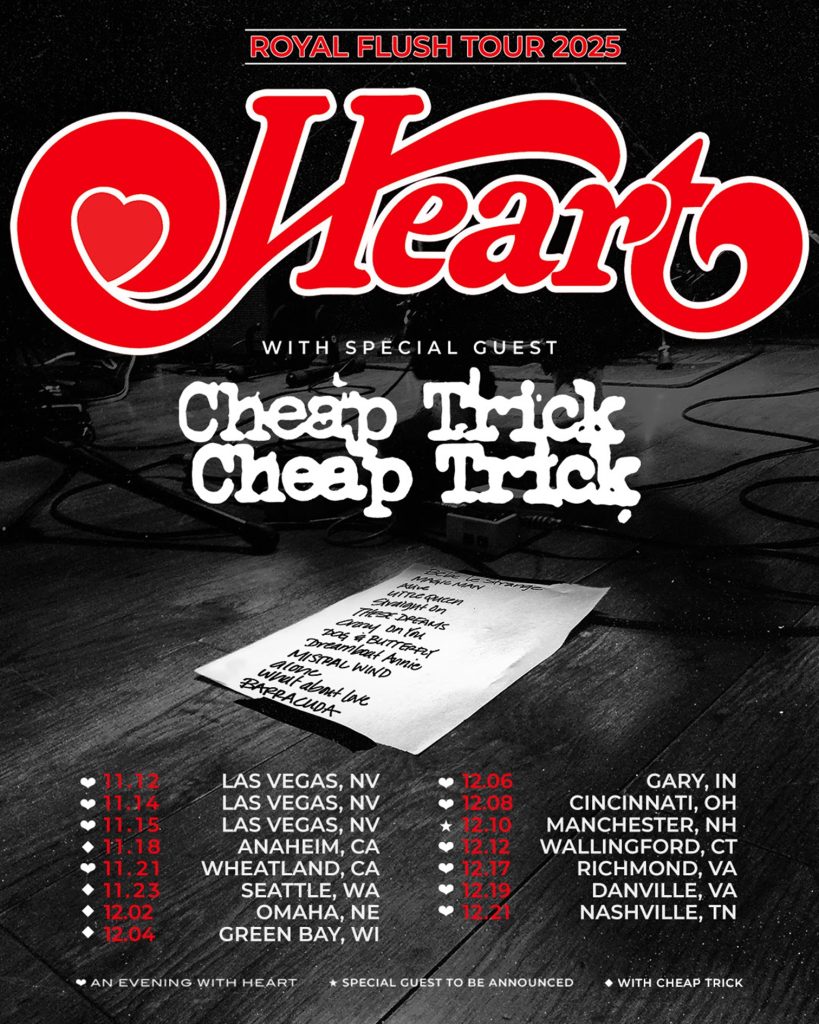 HEART Deals More Dates on 2025 Royal Flush Tour
