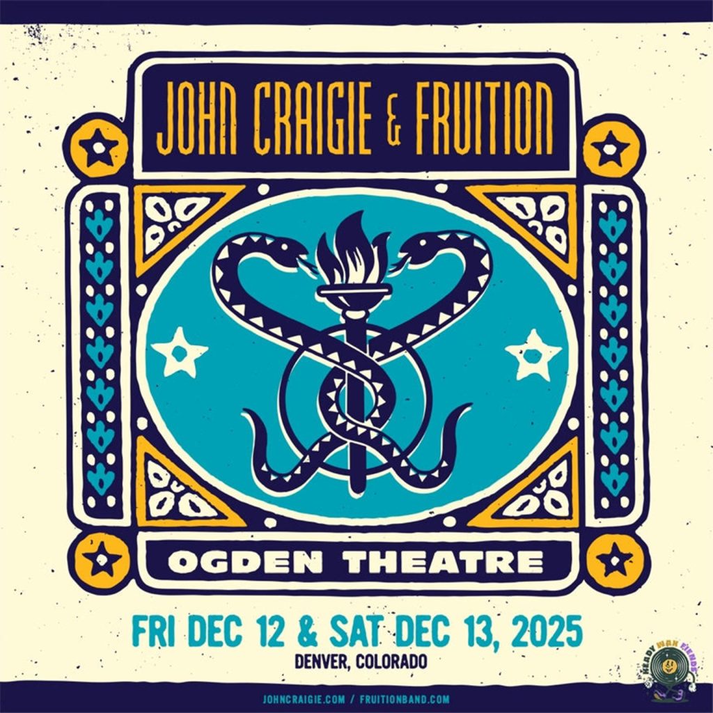 JOHN CRAIGIE & FRUITION ANNOUNCE TWO‑NIGHT HOLIDAY STAND AT DENVER’S OGDEN THEATRE