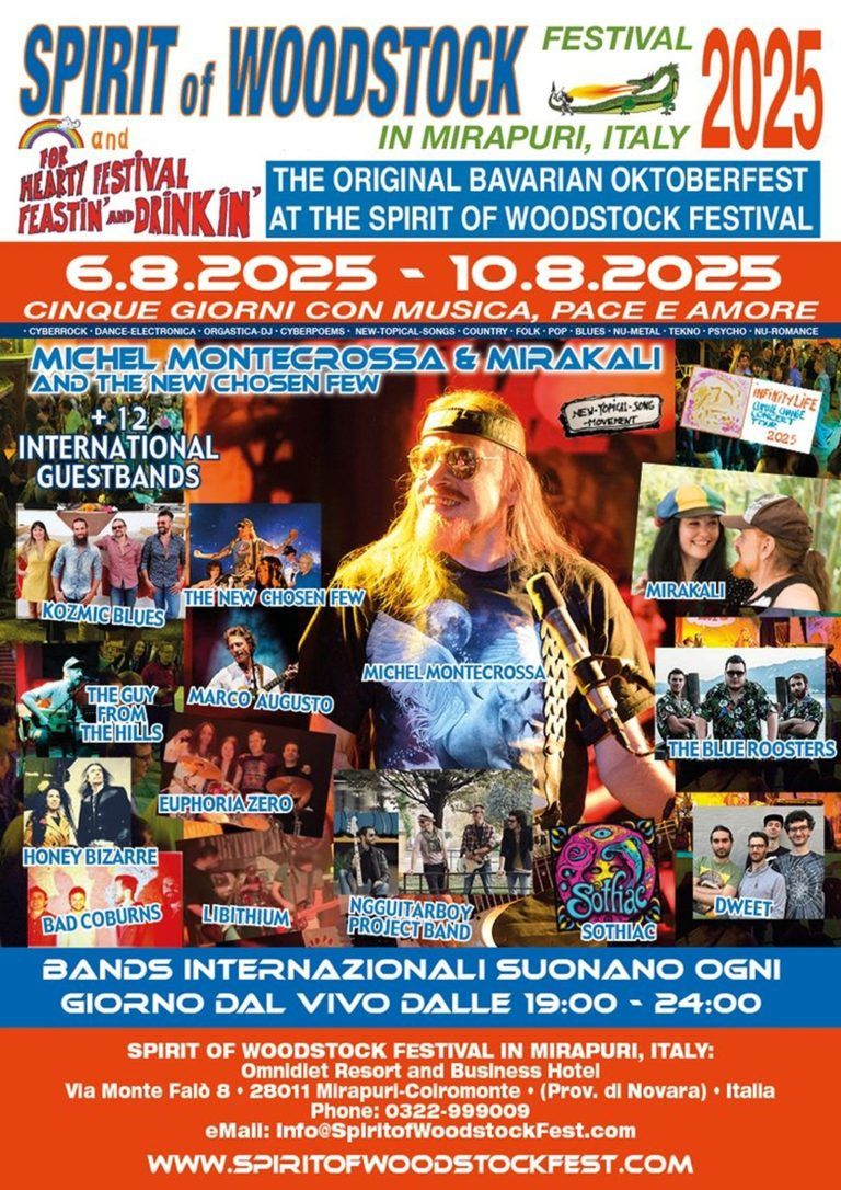 Spirit of Woodstock Festival 2025 Returns to Mirapuri, Italy