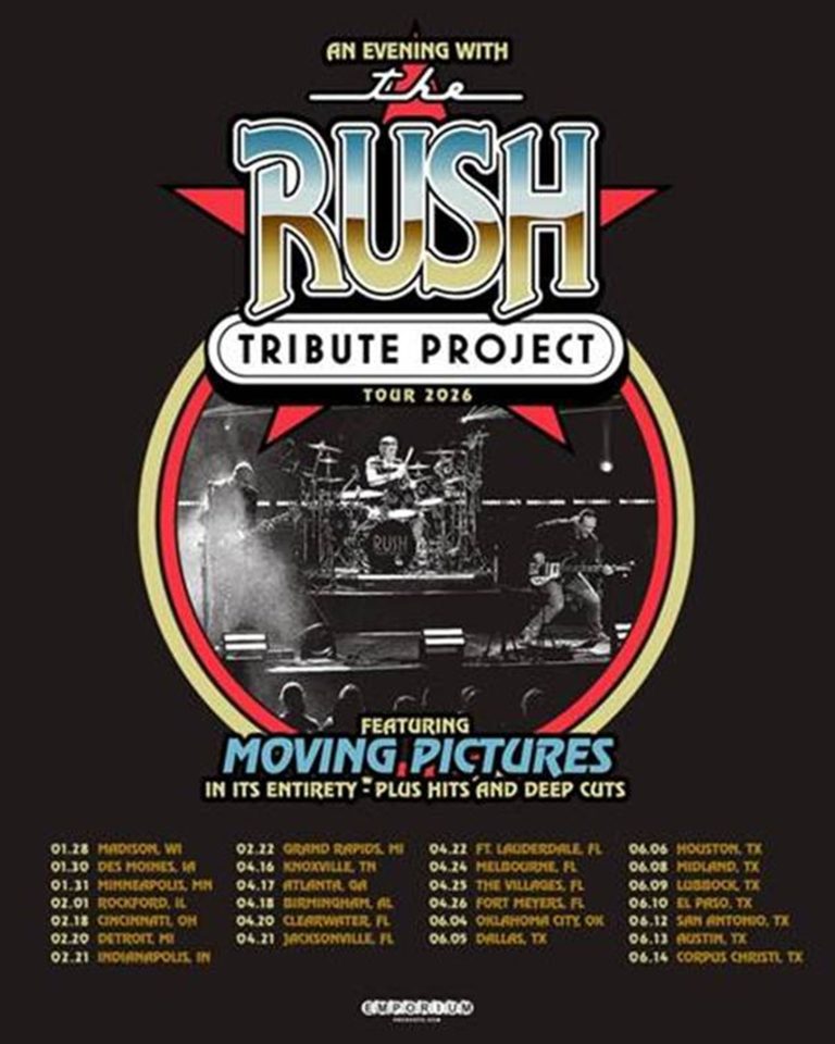 The RUSH Tribute Project Announces 2026 Tour – Tickets Go On Sale Friday, Sept 5