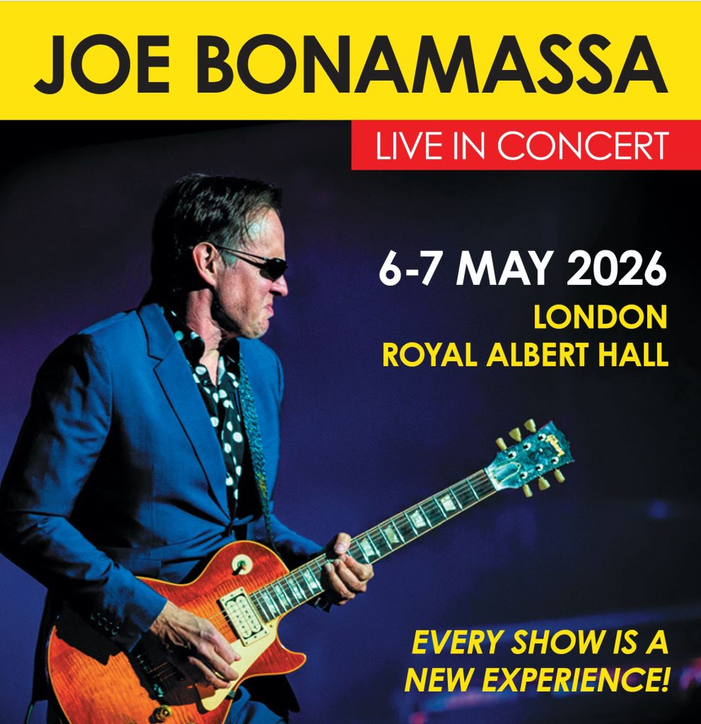Joe Bonamassa confirms two consecutive nights at London's Royal Albert Hall on May 6-7, 2026