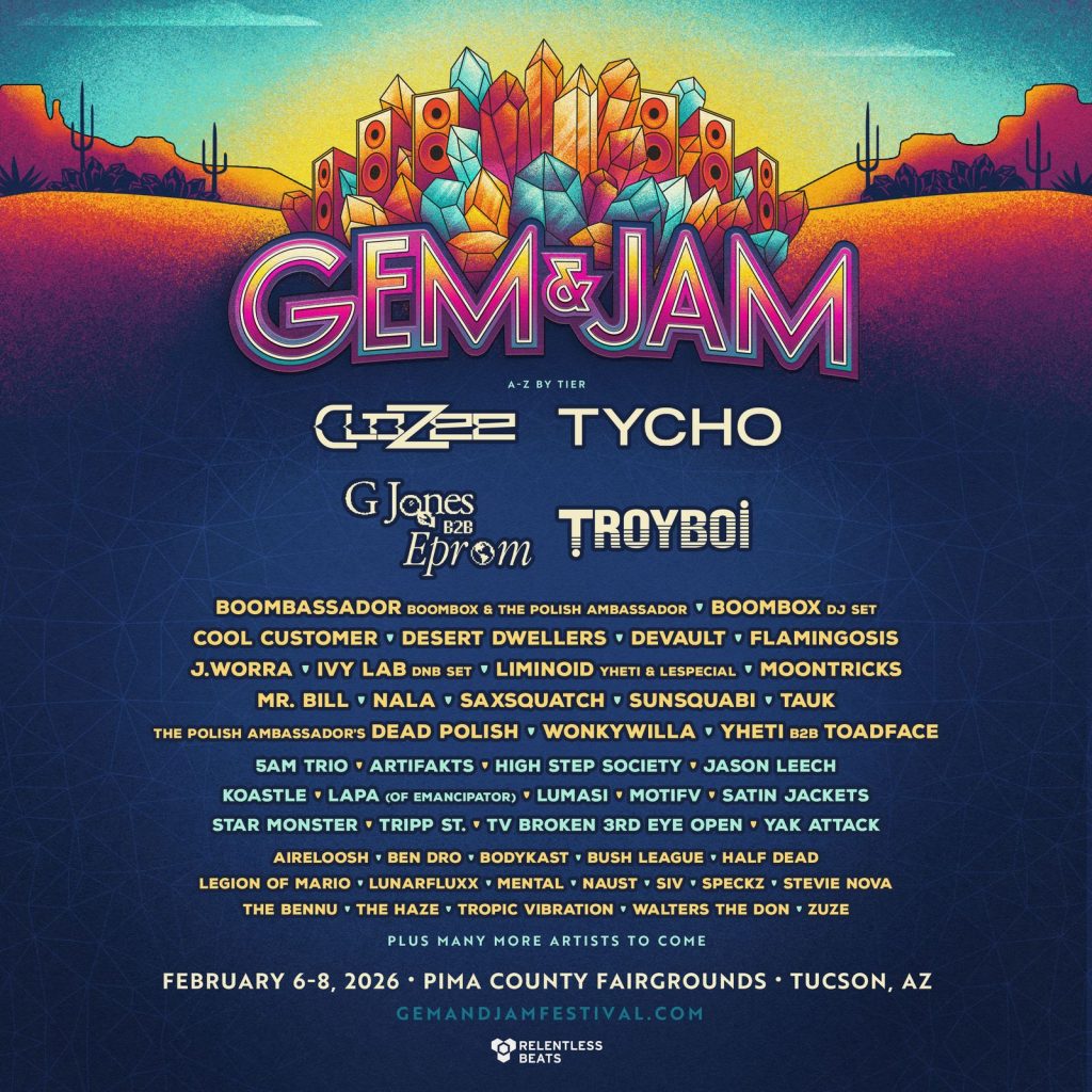 GEM & JAM RETURNS AFTER BRIEF HIATUS WITH MASSIVE 50+ ARTIST LINEUP