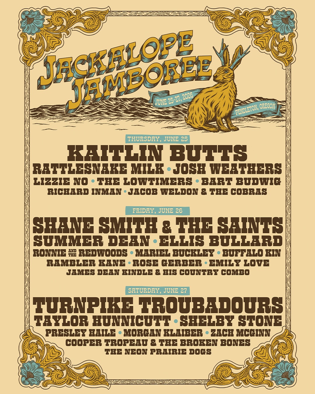 Jackalope Jamboree 2026: Turnpike Troubadours Lead