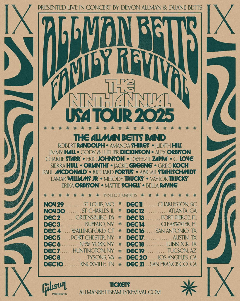 Allman Betts Family Revival 2025 Adds Star Guests