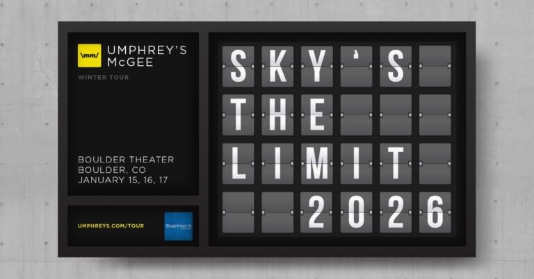 Umphrey’s McGee Brings “Sky’s The Limit Tour” to Boulder Theater • Jan 15–17, 2026
