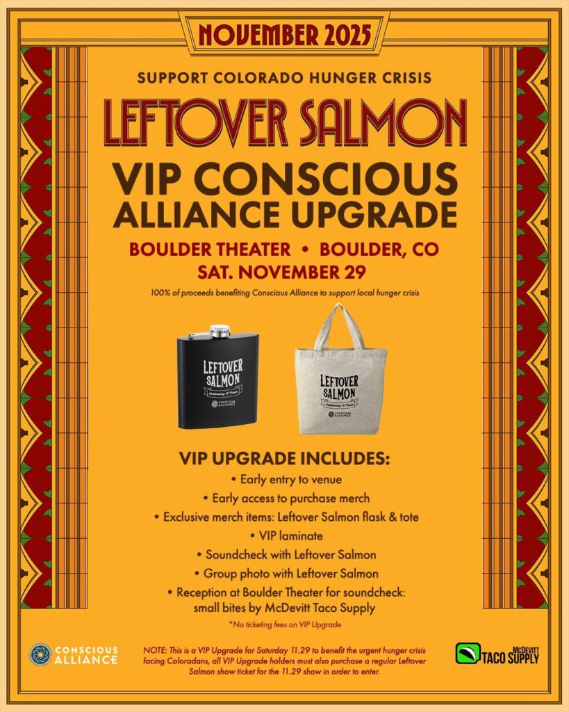 Leftover Salmon Announce VIP Thanksgiving Upgrade Benefiting Conscious Alliance
