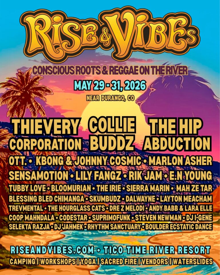 Rise & Vibes 2026 Lineup Announced: Thievery Corporation, Collie Buddz, The Hip Abduction & More