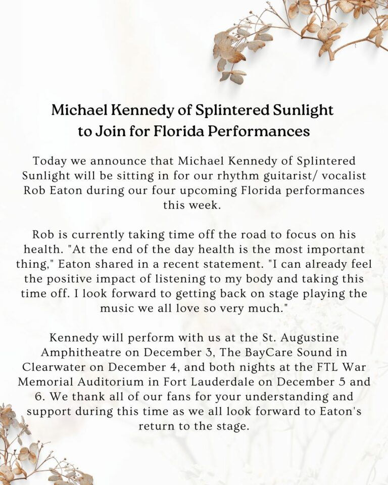 Rob Eaton Recovery Update as Michael Kennedy Joins DSO in Florida