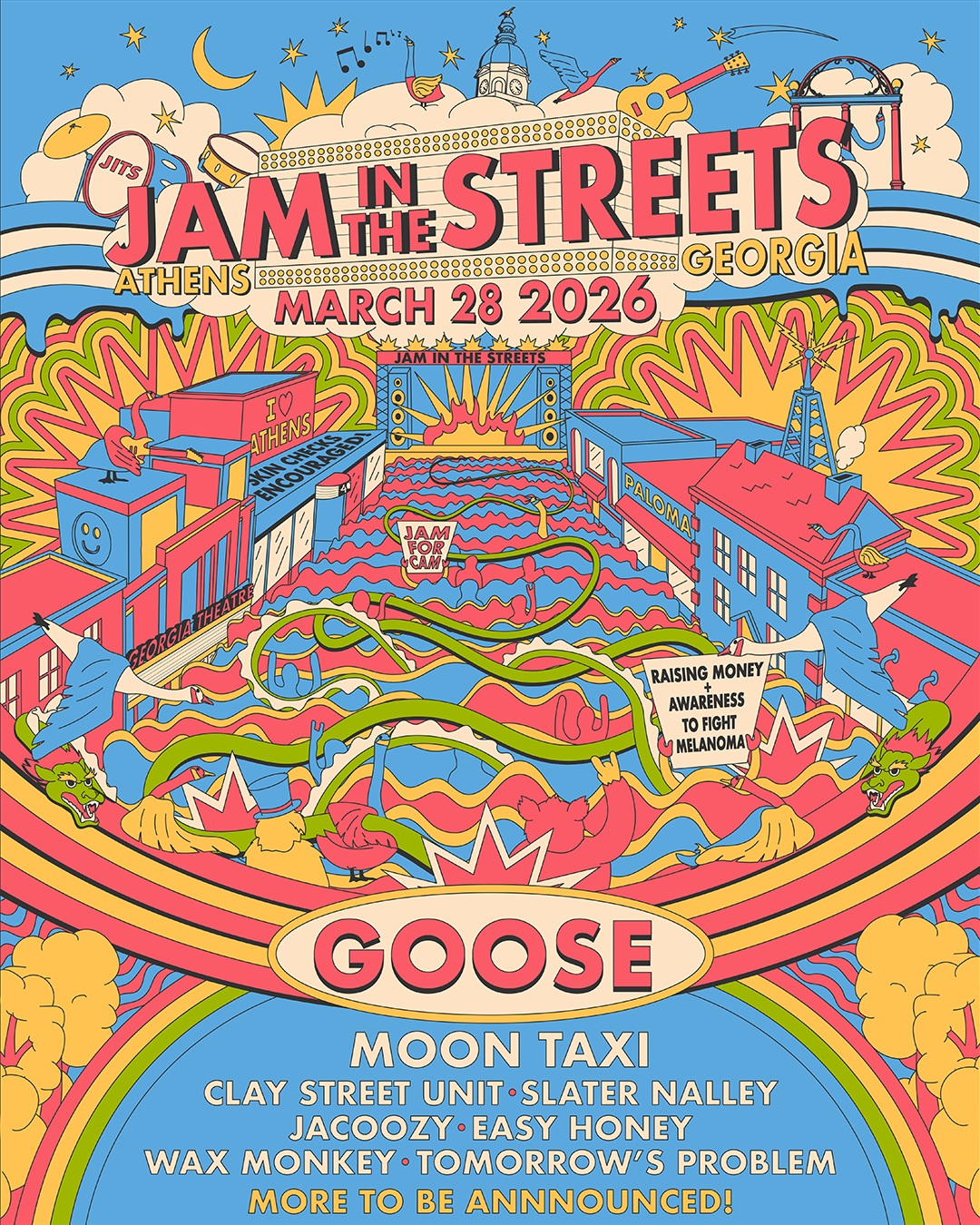 Goose to Headline “Jam In The Streets” Cancer Benefit Festival in the Streets of Athens, GA