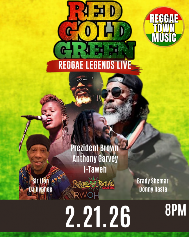 Red, Gold & Green: Reggae Legends Live at Ruth Williams Opera House