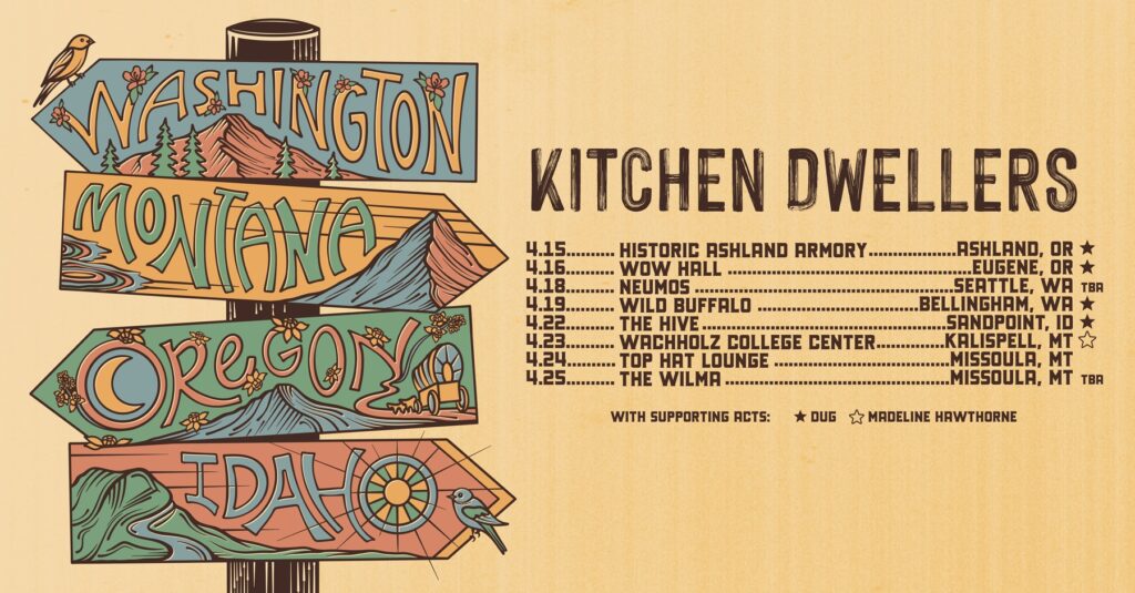 Kitchen Dwellers Announce April 2026 Tour & Missoula Finale