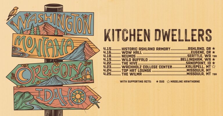 Kitchen Dwellers Announce April 2026 Tour & Missoula Finale