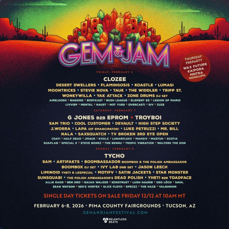 Gem & Jam Festival Returns to Tucson Feb. 6–8, 2026 With 80+ Artists