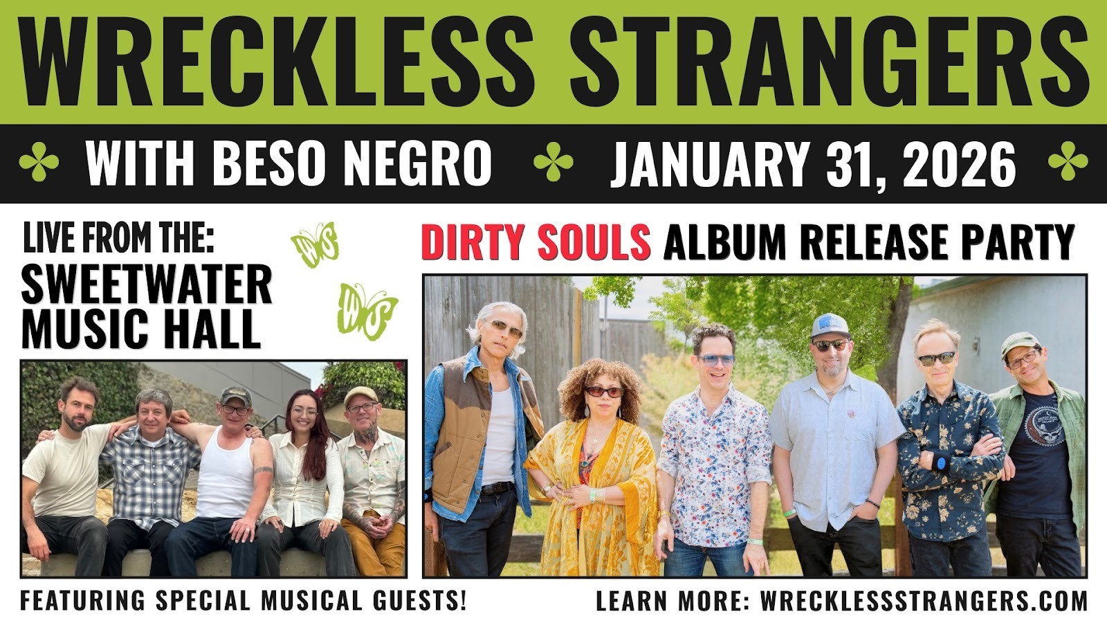 Wreckless Strangers Celebrate Dirty Souls Album Release at Sweetwater Music Hall